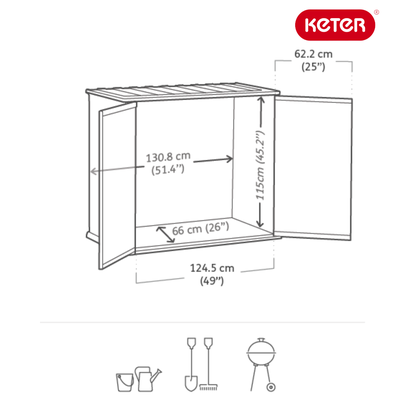 Ящик-шкаф Патио 1000 л серый