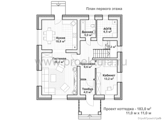 план К/1-183z 1 этаж