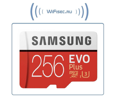 Карта памяти microSDXC UHS-I U3 Samsung EVO PLUS 256 ГБ, 100 МБ/с, Class 10, MB-MC256HA/RU, 1 шт., переходник SD