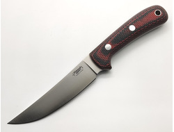 Нож Фил сталь N690 красно-черная микарта