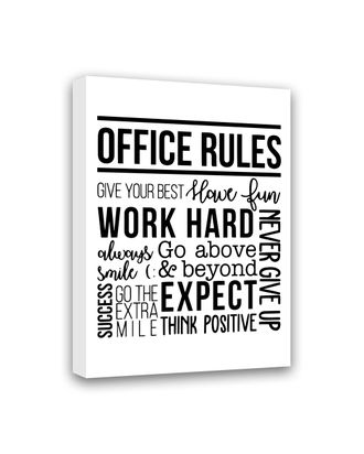 Картина-мотиватор на деревянном подрамнике "Office rules",