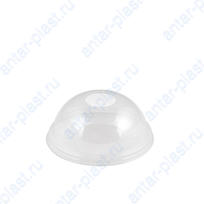 Крышка купольная ПЭТ с отверстием для трубочки