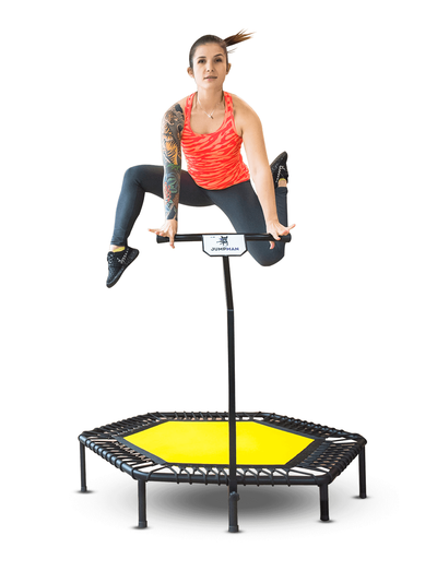 Фитнес батут для джампинга с ручкой JumpMan 135 см (черный)