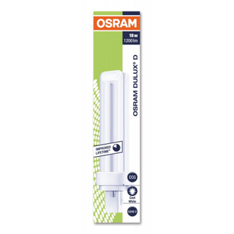 Лампа люминесцентная КЛЛ неинтегрированная OSRAM CFL DULUX D 18W/840 G24D-2