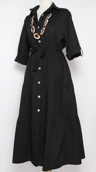 Платье - рубашка "ЯРУСЫ" малина, зелёное, жёлтое, чёрное р.48-50