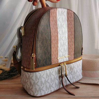 Рюкзак Michael Kors Rhea бежевый с коричневым