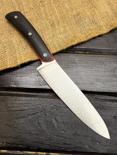 Кухонный нож Мясной сталь VG-10, рукоять G10