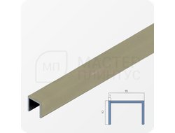 П-образный бордюр-вставка из алюминия 15х10 мм. NEEXY PV84-16 MT Титан матовый 2.7 м.