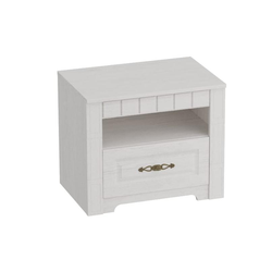 Тумба прикроватная "Прованс" спальня 602х410х510 Бодега белая / Патина премиум