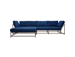 Угловой диван Indigo Denim and copper Sectional sofa