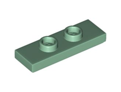 Plate, Modified 1 x 3 with 2 Studs Double Jumper, Sand Green (34103 6335230)