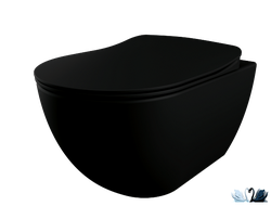 Чаша унитаза Creavit Free Black Mat FE322-11SM00E-0000 подвесная черного цвета. Безободковый смыв
