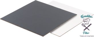 Подложка двусторонняя квадратная (черная/белая) 280*280 мм, толщ. 2,5 мм