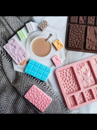 Силиконовая форма "Плитки шоколада микс", 9 ячеек