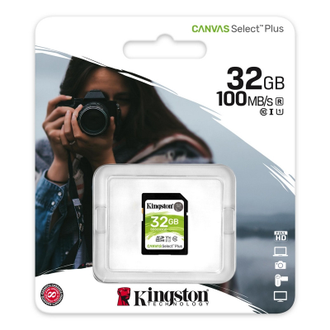 Карта памяти Kingston Canvas Select Plus SDHC UHS-I Cl10, SDS2/32Gb