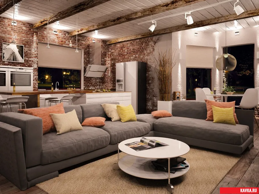 Интерьер гостиной в современном стиле