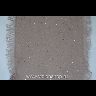 Розовый шарф с бахромой и пайетками Италия Vizio фото