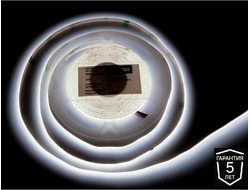 ЛЕНТА светодиодная  COB 2400LED, 24V ХОЛОДНЫЙ белый (6300-6700к) 48W/5м, 5мм,  IP20  (15.0305С)  AQ