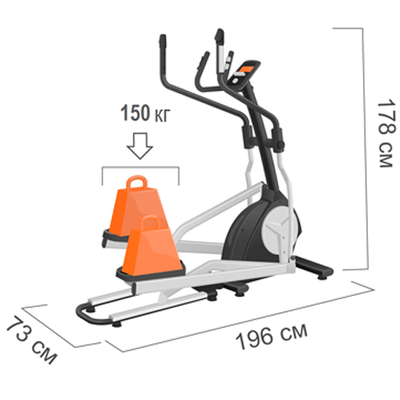 Эллиптический тренажер Proxima Senator (генератор) iPro