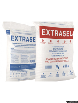 Соль таблетированная NaCl 25кг EXTRASEL Турция для умягчения воды