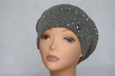 Вязаный итальянский берет для женщин летний Вицио фото