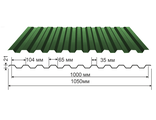 Профнастил зеленый оцинкованный RAL 6005 С 21