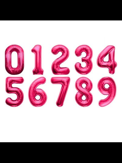 Фольгированные Цифры Розовые