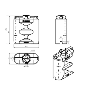 Пластиковая плоская емкость 1500 литров в Самаре