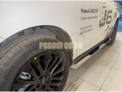 Пороги труба с проступью Папа Тюнинг d76 для JAECOO J6 2026-