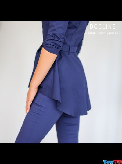БЛУЗА DOCLIKE DL423 синяя