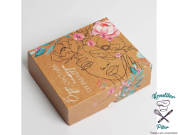 Коробка для кондитерских изделий «Будь счастлива», 17 × 20 × 6 см