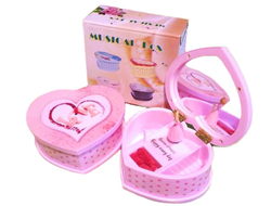 Музыкальная шкатулка Сердечко с танцующей балериной  + ПОДАРОК, Цвет Розовый