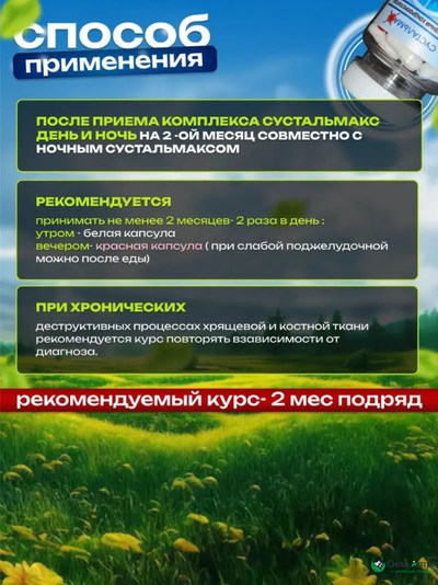 Сустальмакс 2в1, природный хондропротектор
