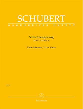 Schubert Schwanengesang D 957,  "Die Taubenpost" D 965 A Low Voice