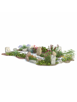 клумбы Альпинарий Jardim pedras2