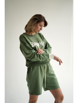 ШОРТЫ УНИСЕКС "ПРИЯТНО" ЗЕЛЕНЫЕ