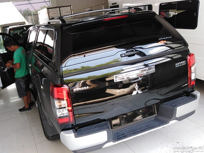 Кунг Alpha GSS на Mitsubishi L200 2015-2018 и рестайлинг 2019-2020-2021-2022 чёрный цвет X37