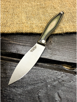 Фрикционный складной нож Канадец Малый сталь ELMAX, рукоять G10 тайга