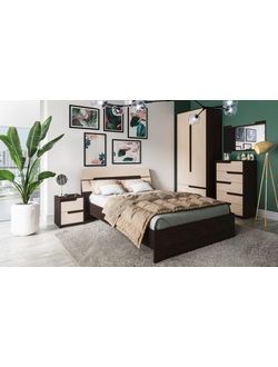 Спальный гарнитур Гавана вариант 2 Дуб молочный (ТЭКС)