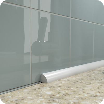 Акриловый плинтус бордюр на столешницу BNV ПШ12 12х12х1800мм Белый