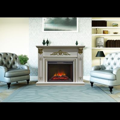 Электрокамин Византия WTG патина с очагом Sparta 25.5 LED