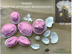 Молд + силиконовый вайнер «Набор цветок орхидеи фаленопсис» (ELF_decor)