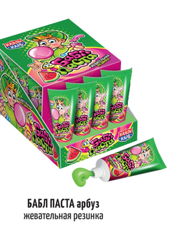 Жевательная резинка "Бабл паста" со вкусом арбуза 20гр*24шт*12 блоков