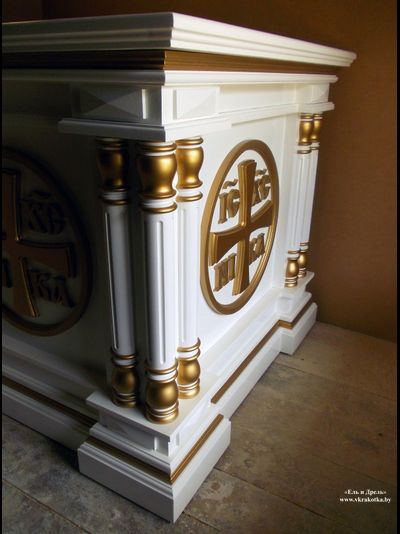 Облачение на престол белое с золотом