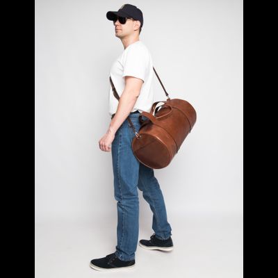 Кожаная дорожная сумка Faenza Premium cognac (арт. 
4033-03)