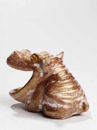 СУВЕНИР "Добрый бегемот 1" золотисто-бежевый