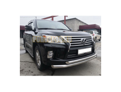 Защита переднего бампера  d76/60 для Lexus LX 570 2013-2015