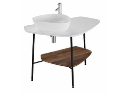 КЕРАМИЧЕСКАЯ СТОЛЕШНИЦА VITRA PLURAL, 100 СМ, ЛЕВОСТОРОННЯЯ, ЦВЕТ МАТОВЫЙ БЕЛЫЙ, 62571