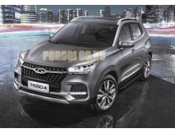 Пороги на Chery Tiggo 4 (2018-2024) Black-Premium