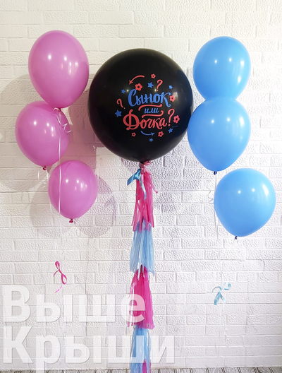 Сет "Сынок или Дочка с гирляндой" (7 шариков)